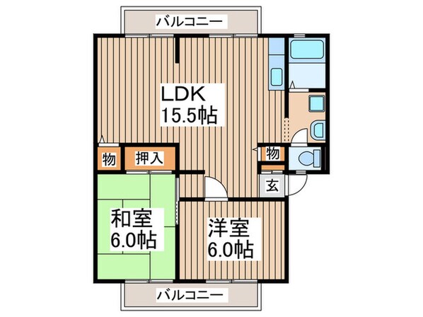 サンガーデン南町田  Ａの物件間取画像